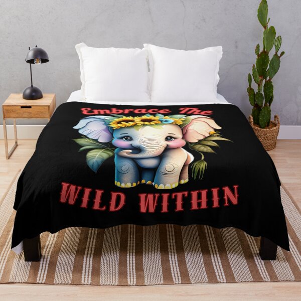 Item preview, Embrace The Wild Within. happy elephant designed and sold by ElephantVibes.