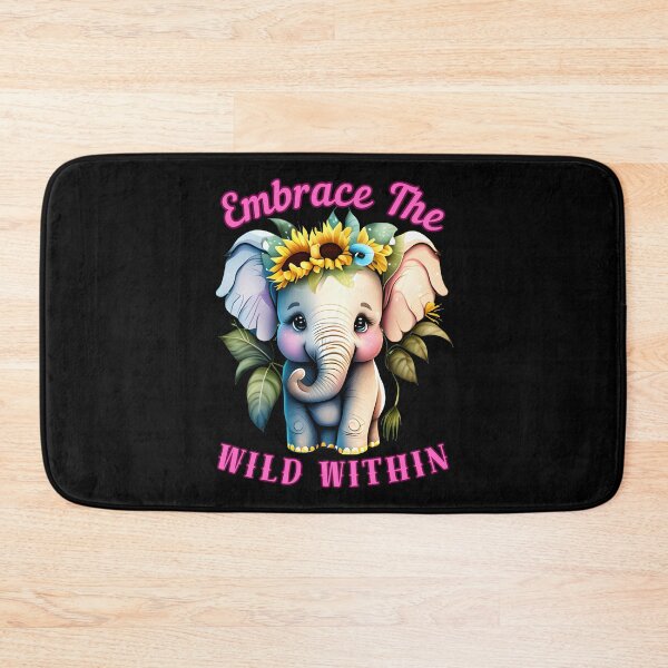 Item preview, Embrace The Wild Within. elephant saying designed and sold by ElephantVibes.