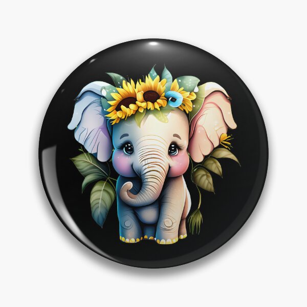 Item preview, Flower Elephant designed and sold by ElephantVibes.