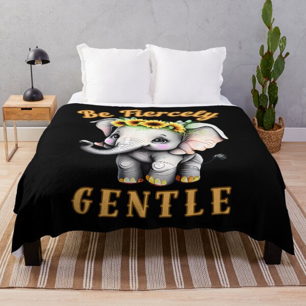 Item preview, Be Fiercely Gentle. elephant lover designed and sold by ElephantVibes.
