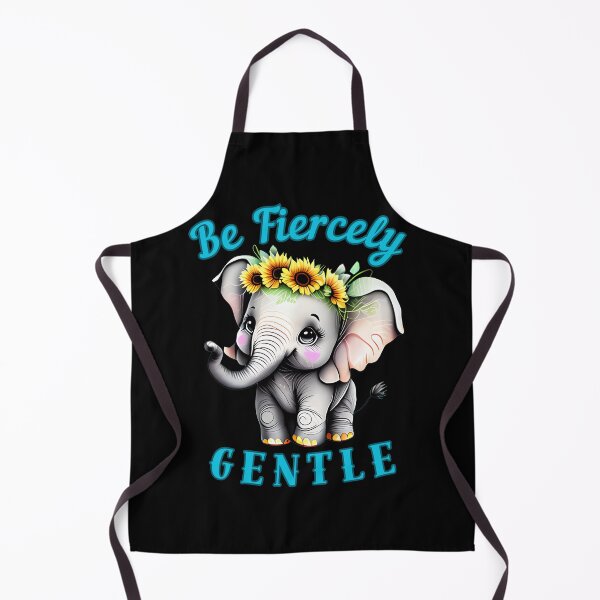Item preview, Be Fiercely Gentle. funny elephant designed and sold by ElephantVibes.