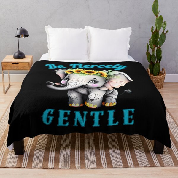 Item preview, Be Fiercely Gentle. funny elephant designed and sold by ElephantVibes.