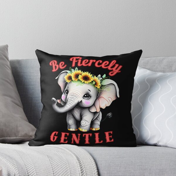 Item preview, Be Fiercely Gentle. colorful elephant designed and sold by ElephantVibes.