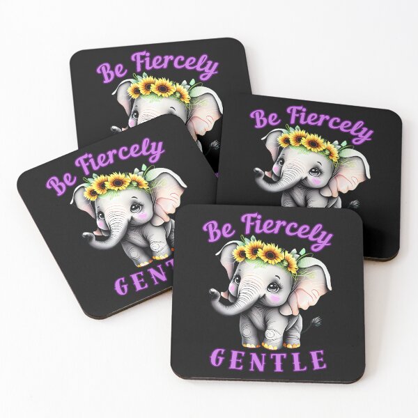 Item preview, Be Fiercely Gentle. elephant face designed and sold by ElephantVibes.