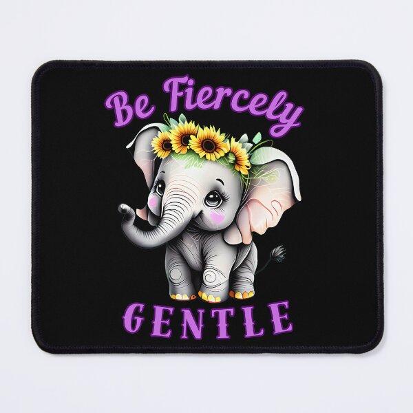 Item preview, Be Fiercely Gentle. elephant face designed and sold by ElephantVibes.