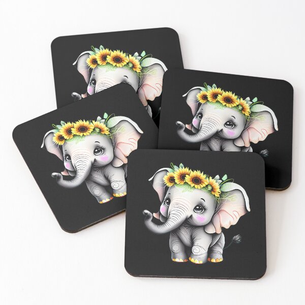 Item preview, Flower Elephant designed and sold by ElephantVibes.