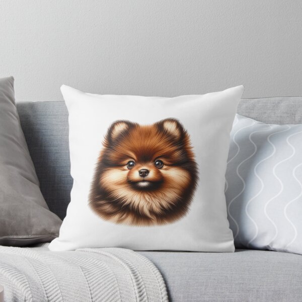 Item preview, Brown and Tan Pomeranian Puppy Dog Drawing designed and sold by CharmStudio.