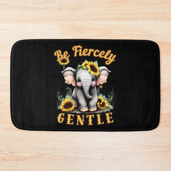 Item preview, Be Fiercely Gentle. watercolor elephant designed and sold by ElephantVibes.