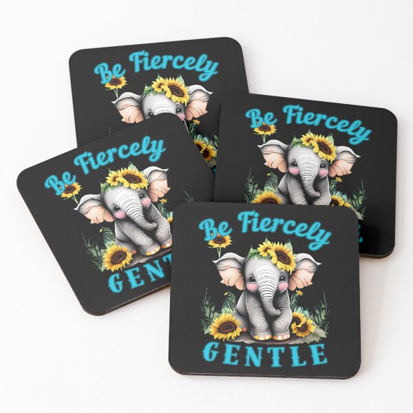 Item preview, Be Fiercely Gentle. adorable elephant designed and sold by ElephantVibes.