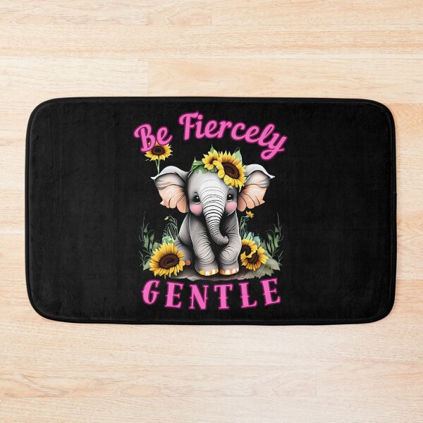 Item preview, Be Fiercely Gentle. elephant saying designed and sold by ElephantVibes.