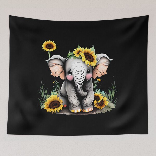 Item preview, Flower Elephant designed and sold by ElephantVibes.