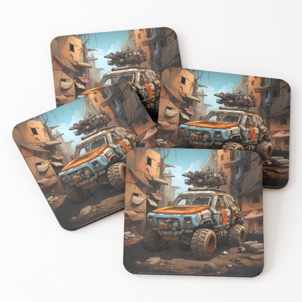 Item preview, Postapocalyptic Cartoon Car designed and sold by Sp3ctrumOfColor.