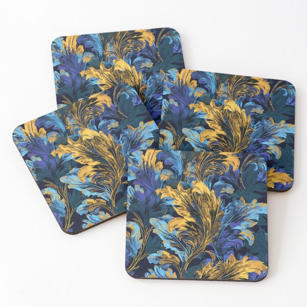 Item preview, Golden Hour Acanthus Leaf Silhouette - Floral Pattern designed and sold by HAL2501.