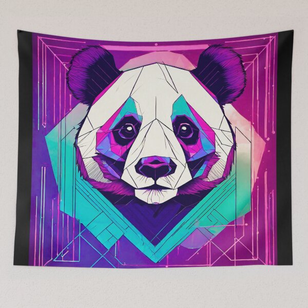 Artikelvorschau, Neongeometrischer Panda entworfen und verkauft von SweetsAndSavary.