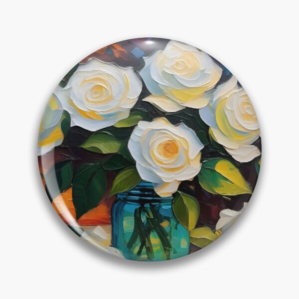 Item preview, White Roses in Mason Jar designed and sold by RLegacy.