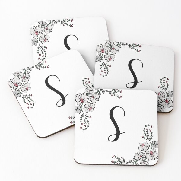 Item preview, The Letter "S" With White Flowers. designed and sold by LisaDesigns323.