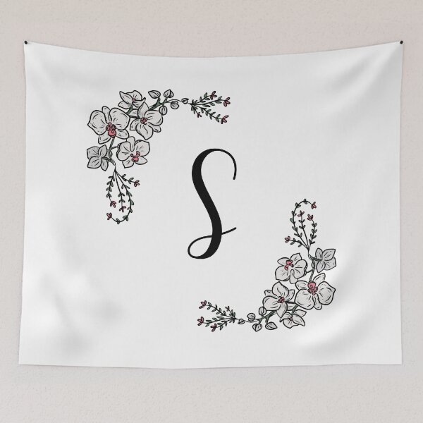 Item preview, The Letter "S" With White Flowers. designed and sold by LisaDesigns323.