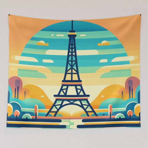 Item preview, Parisian Dawn by the Eiffel Tower designed and sold by breezeeart.