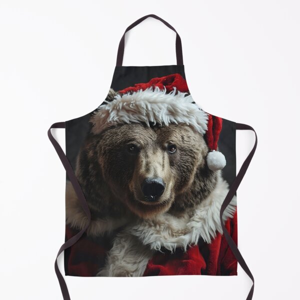 Item preview, Grizzly bear dressed in a Santa Claus outfit designed and sold by dcrc.