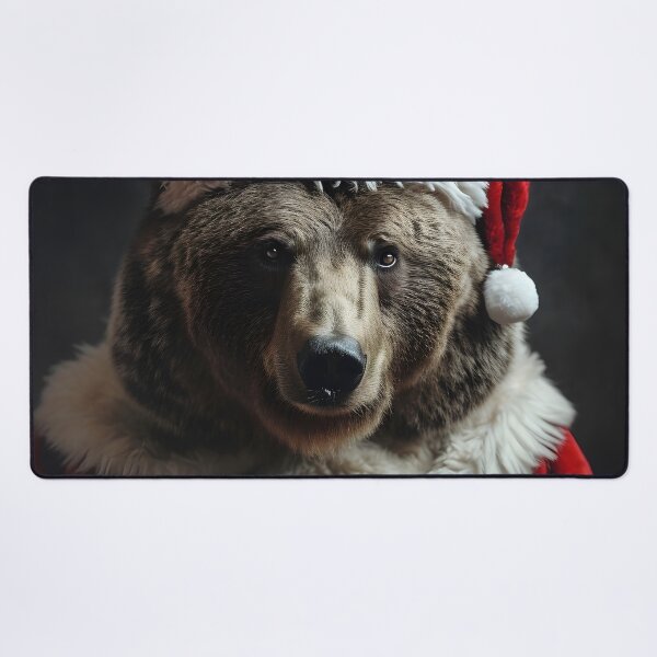 Item preview, Grizzly bear dressed in a Santa Claus outfit designed and sold by dcrc.