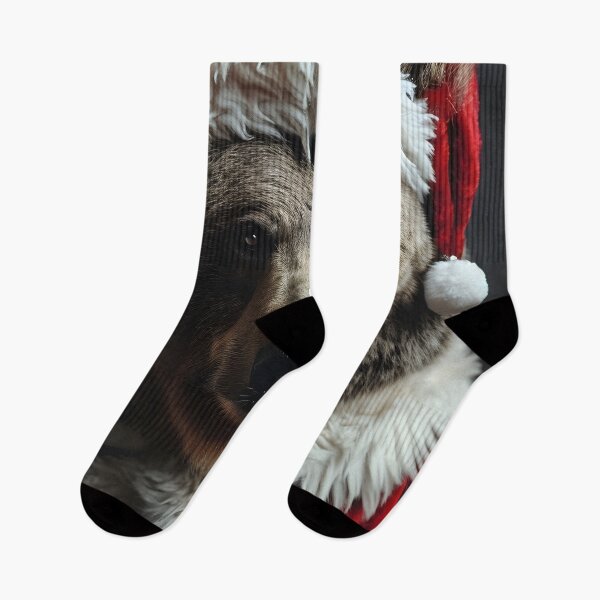 Item preview, Grizzly bear dressed in a Santa Claus outfit  designed and sold by dcrc.