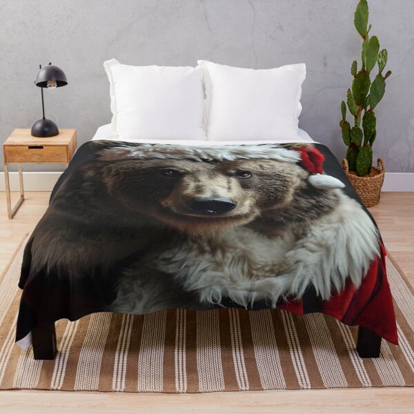 Item preview, Grizzly bear dressed in a Santa Claus outfit designed and sold by dcrc.