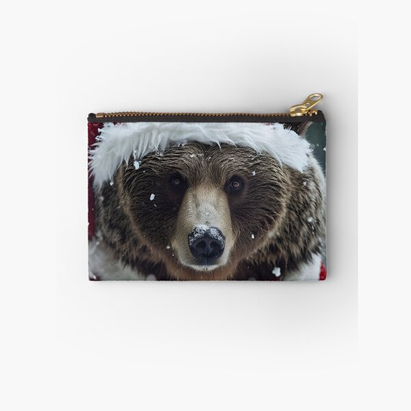 Item preview, grizzly bear dressed in a santa claus outfit designed and sold by dcrc.