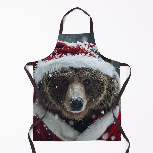 Item preview, grizzly bear dressed in a santa claus outfit designed and sold by dcrc.