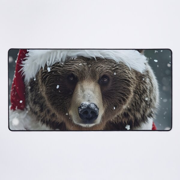Item preview, grizzly bear dressed in a santa claus outfit designed and sold by dcrc.