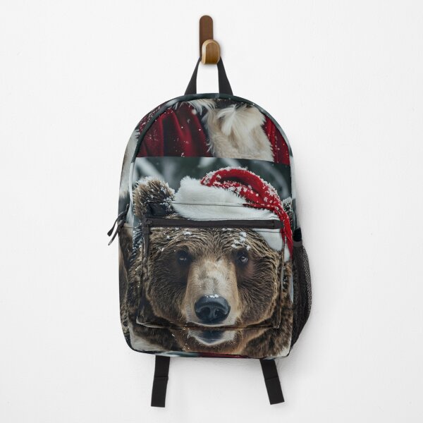 Item preview, grizzly bear dressed in a santa claus outfit designed and sold by dcrc.