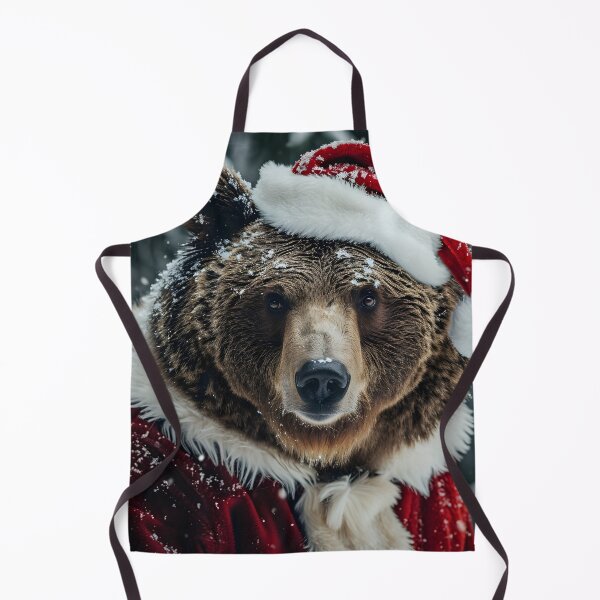 Item preview, grizzly bear dressed in a santa claus outfit designed and sold by dcrc.