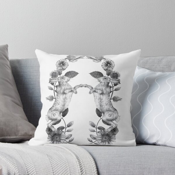 Item preview, Boxing Hares Hand Drawn Illustration designed and sold by FrankieStrange.