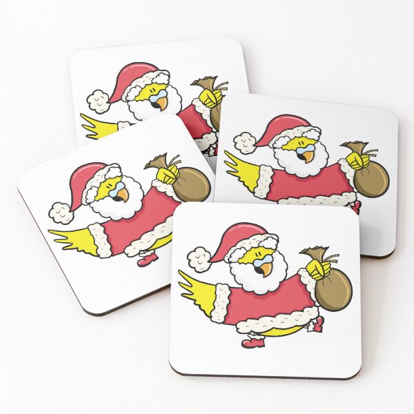 Item preview, Ho ho ho! Budgie Santa Claus is Ready to Bring You some Millet!  designed and sold by HalloMolly.
