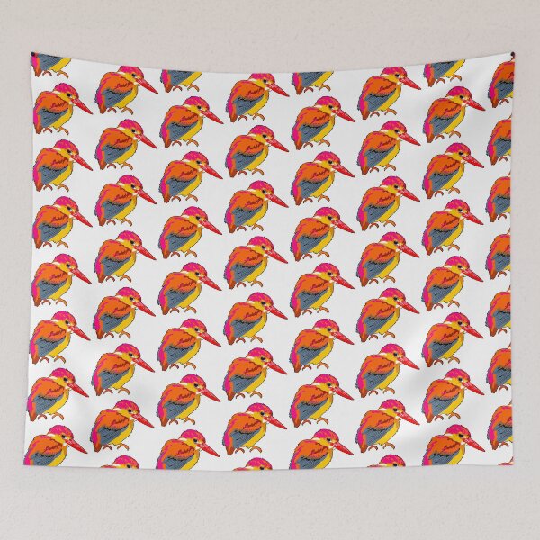 Item preview, Pink and Orange Kingfisher designed and sold by Swoerle.