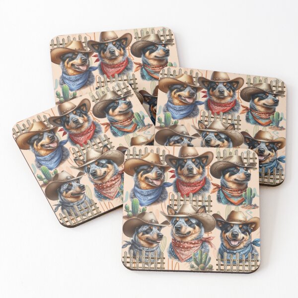 Item preview,  Australian Cattle Dog Herding Dogs in Cowboy Hats Western designed and sold by Animals-on-me.
