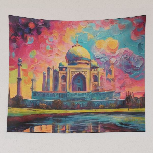 Item preview, Taj Mahal - Neon Days - in the style of Van Gogh designed and sold by TheHappyK.