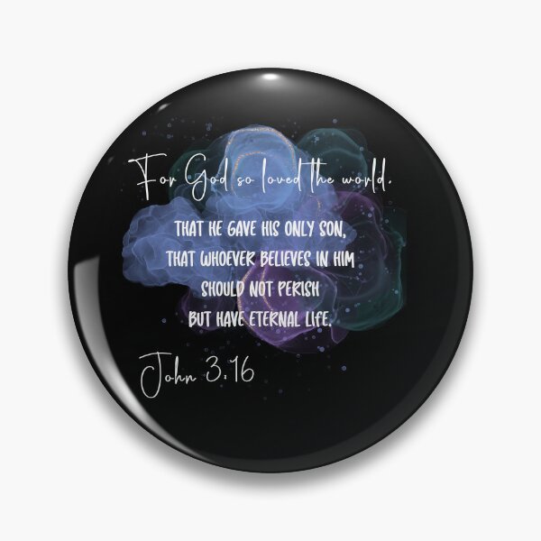 Item preview, John 3:16 Bible Scripture Art white text designed and sold by nancybernard.