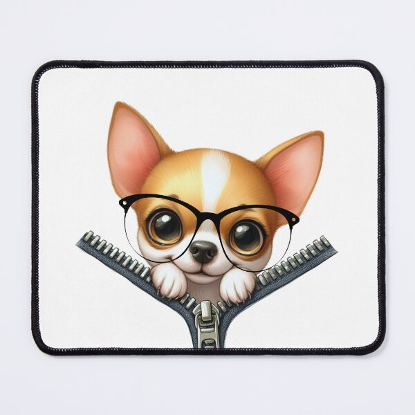 Item preview, Chihuahua Peeking Out Of A Zipper designed and sold by TheAnimalZ00.