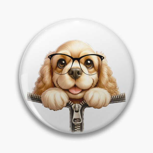 Item preview, Cavalier King Charles Spaniel Peeking Out Of A Zipper designed and sold by TheAnimalZ00.