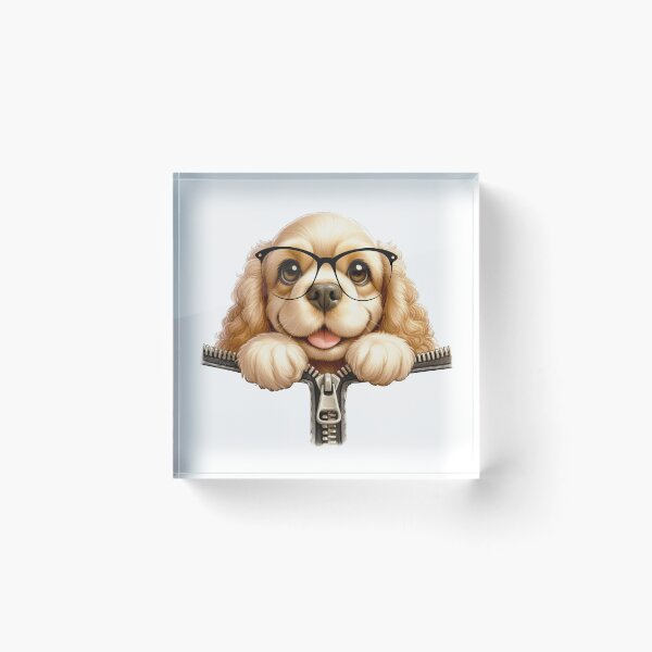 Item preview, Cavalier King Charles Spaniel Peeking Out Of A Zipper designed and sold by TheAnimalZ00.