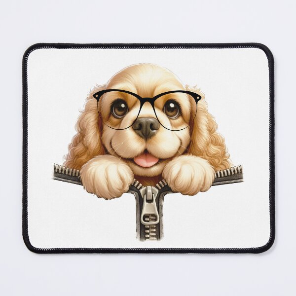 Item preview, Cavalier King Charles Spaniel Peeking Out Of A Zipper designed and sold by TheAnimalZ00.