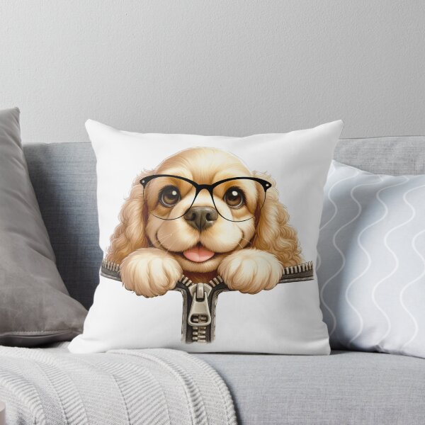 Item preview, Cavalier King Charles Spaniel Peeking Out Of A Zipper designed and sold by TheAnimalZ00.