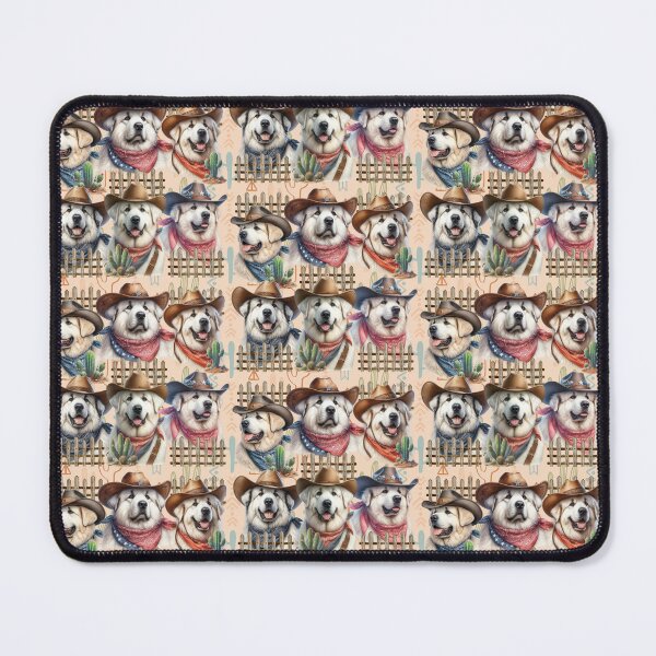 Item preview, Great Pyrenees Herding Dogs in Cowboy Hats Western designed and sold by Animals-on-me.
