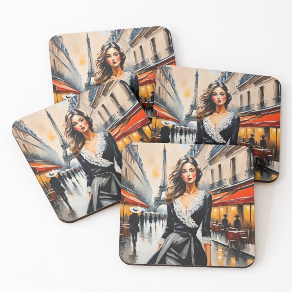 Item preview, Beautiful girl in Paris with Eiffel Tower designed and sold by JackFreestone.