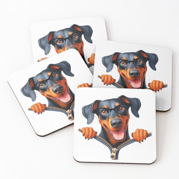 Item preview, Doberman Peeking Out Of A Zipper designed and sold by TheAnimalZ00.