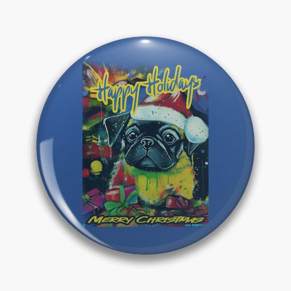 Item preview, Pug HAPPY HOLIDAYS 119 MERRY CHRISTMAS  designed and sold by RedBluffTraders.