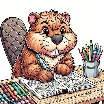 Artwork thumbnail, Creative Beaver at Work by Mugs and Shirts