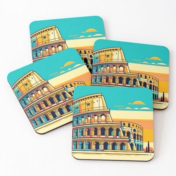 Item preview, Colosseum in Retro Pop Art Style designed and sold by breezeeart.