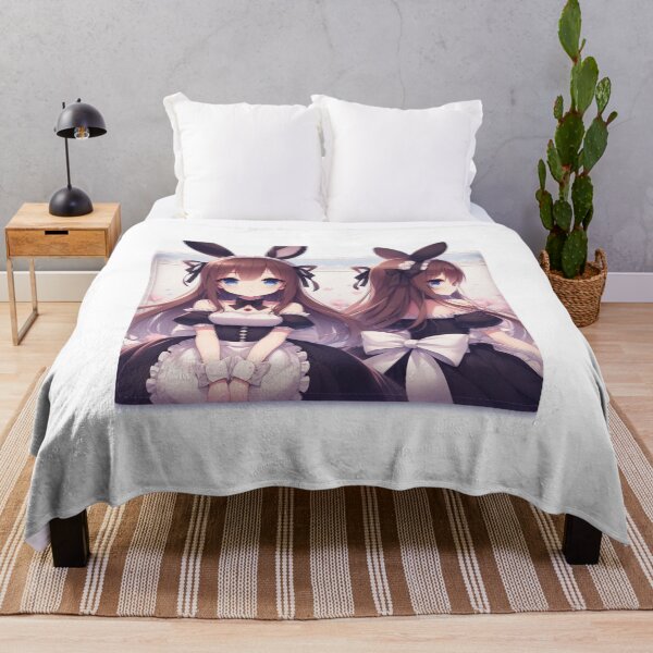 Aperçu de l'œuvre Jolie fille Anime Bunny pour la Saint-Valentin portant une robe (silvergoldvisionary) créée et vendue par SGVisionary.