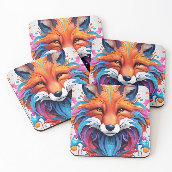 Artikelvorschau, Cute Red Fox Paint Splash entworfen und verkauft von TheArtOfPat.